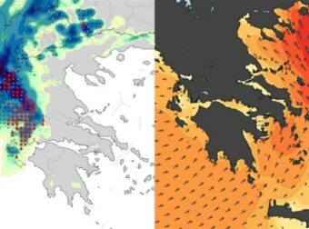 «Κεραυνοί» τα νεότερα στοιχεία του Meteo: Χαλάζι μεγάλου μεγέθους απόψε (3/11) και το Σάββατο – Κύματα 4 μέτρων στο Βόρειο Αιγαίο!