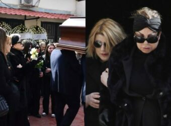 Σπάραζε, «Μάνα, μανούλα μου, πού είσαι;»: Δεν άντεξε και κατέρρευσε η Άντζελα Δημητρίου στην κηδεία της μητέρας της