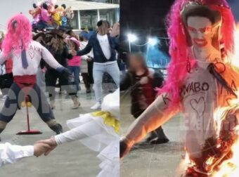 Ομοφοβικό αμόκ σε καρναβάλι – Έβγαλαν καρνάβαλο «Κασσελάκη» με βαμμένα χείλια και γυναικεία εσώρουχα